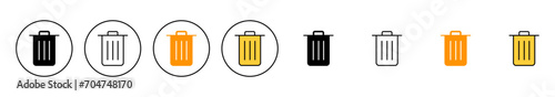 Trash icon set vector. trash can icon. delete sign and symbol. photo