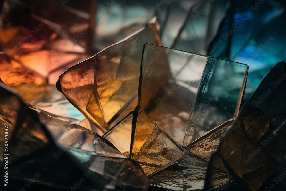 Broken Glass Fracture Shards Concept Background Broken Glass Fracture Shards Concept Background