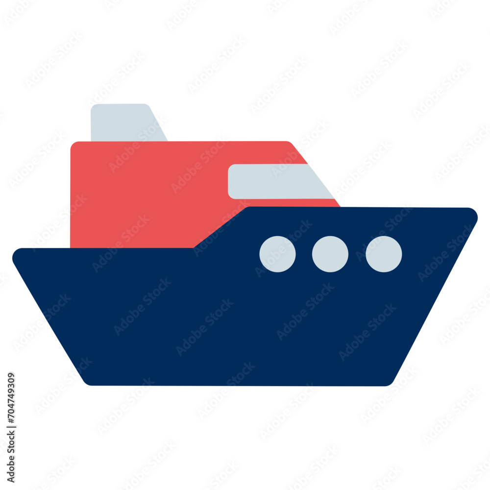 Ship Flat Line Icon Illustration Ship Flat Line Icon Illustration