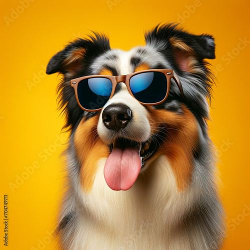 Adorable Doggy Coolness Cute Dog Wearing Stylish Sunglasses