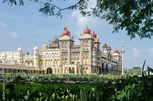 Majestic view of the Mysore Palace