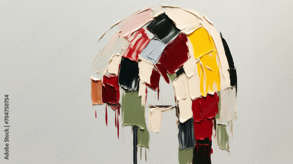 Abstract oil painting on canvas. Fragment of artwork. Modern art.