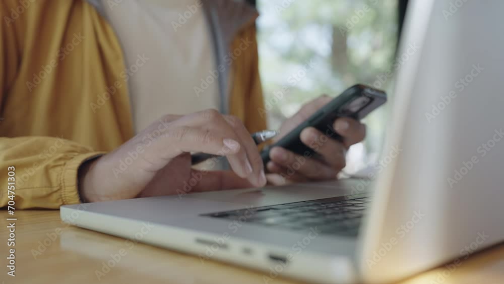 Close up of Hands Using Mobile Phone For typing Texting and Scrolling Close up of Hands Using Mobile Phone For typing Texting and Scrolling