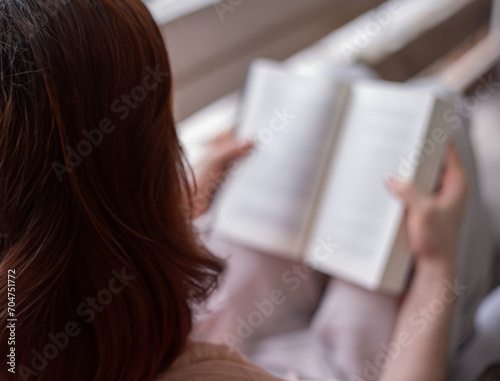 person reading a book