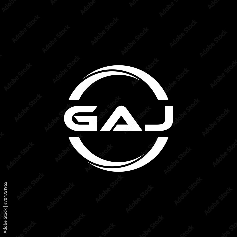 GAJ letter logo design with black background in illustrator, cube logo, vector logo, modern alphabet font overlap style. calligraphy designs for logo, Poster, Invitation, etc. GAJ letter logo design with black background in illustrator, cube logo, vector logo, modern alphabet font overlap style. calligraphy designs for logo, Poster, Invitation, etc.