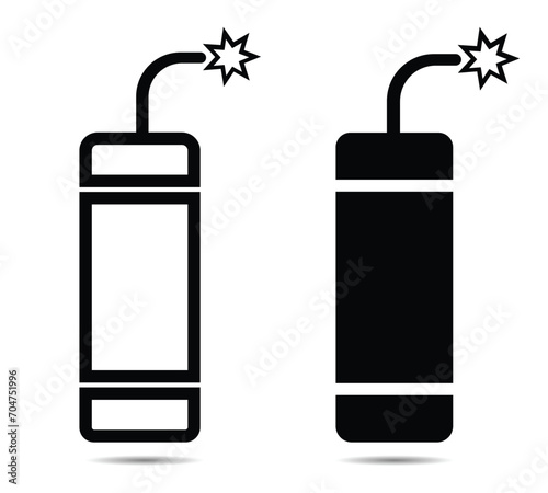 dynamite icon,Dynamite burning stick vector design object,dynamite trendy filled icons from Army and war collection.Monochrome icon.Bomb icon. bomb icon vector for web, computer and mobile app.