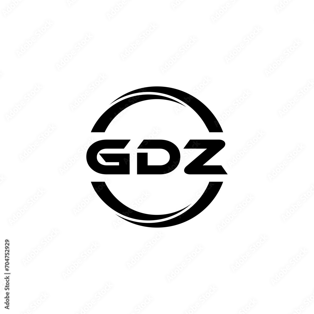 GDZ letter logo design with white background in illustrator, cube logo ...