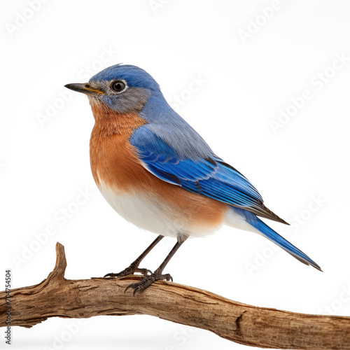 Eastern blue bird, real, solid isolate on transparency background png 