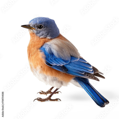 Eastern blue bird, real, solid isolate on transparency background png 