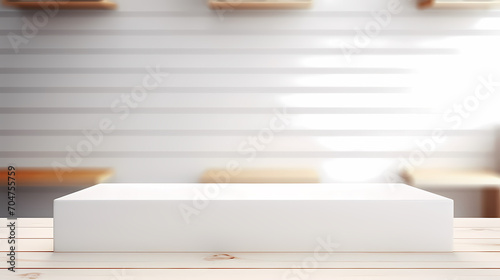 Simple product booth, podium, stage, product commercial photography background, cosmetics booth, 3D rendering