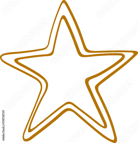 Abstract star shape vector illustration. Star outline decorative design elements