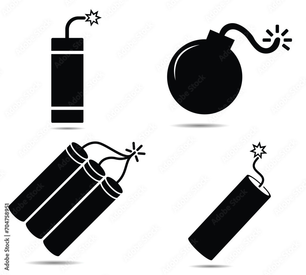 dynamite icon Dynamite burning stick vector design object dynamite trendy filled icons from Army and war collection.Bomb icon. bomb icon vector for web computer and mobile app.Monochrome icon Stock Ve...