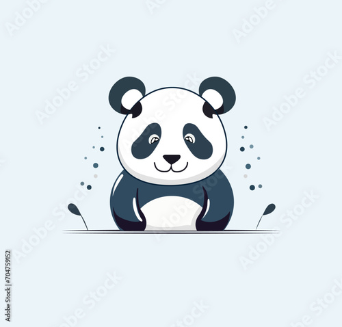 Urocza panda ilustracja