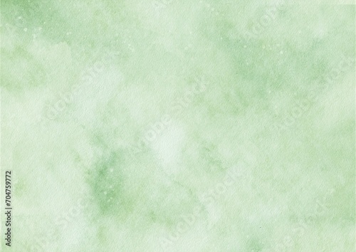 Green nature hand painted on watercolor paper background texture, pastel watercolor design for template