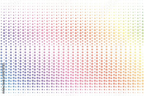 Pop art background vector. Design dots halftone effect gradient spectrum on white background. Design print for illustration, textile, baner, cloth, cover, card, background, wallpaper. Set 1