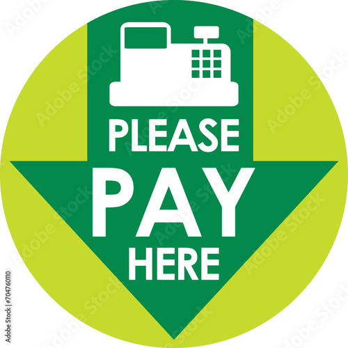 please pay here signage vector illustration, ready to print