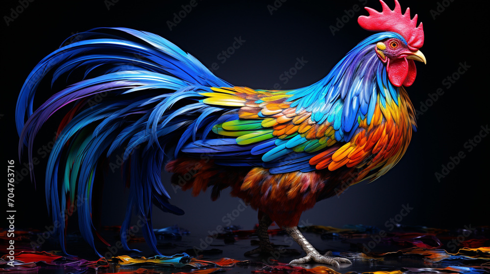 Fototapeta premium rooster on the wall
