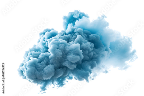 blue cloud isolated on white background