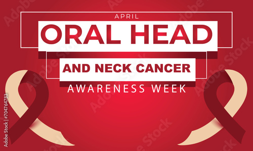 Oral Head and Neck Cancer Awareness Week. background, banner, card, poster, template. Vector illustration. photo