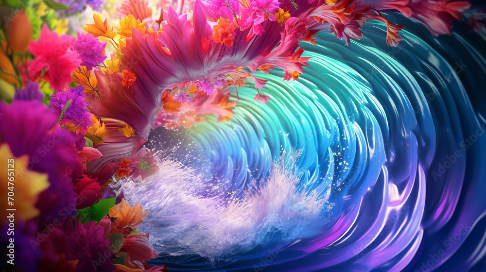 abstract fractal background with water abstract fractal background with water