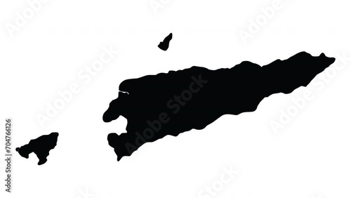 Animation forms a map icon for the country of Timor Leste photo