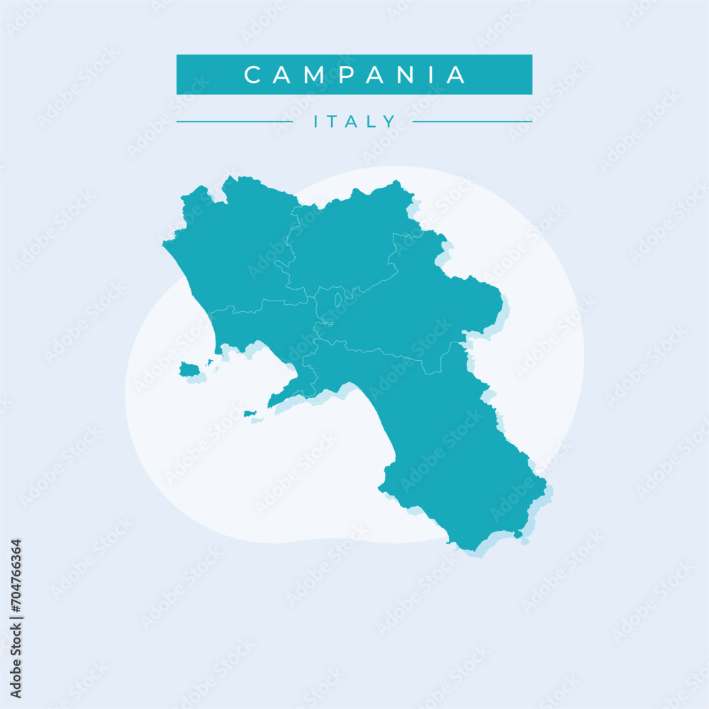 Vector illustration vector of Campania map Italy
