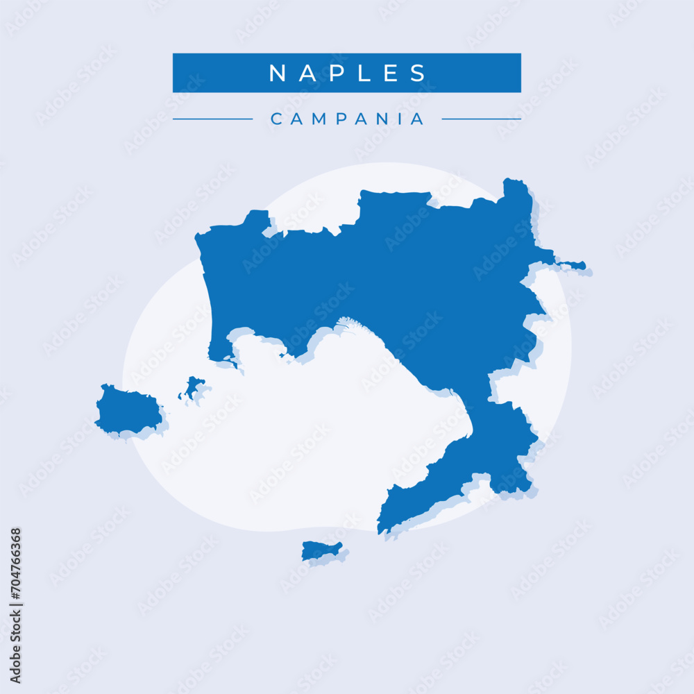 Vector illustration vector of Naples map Italy