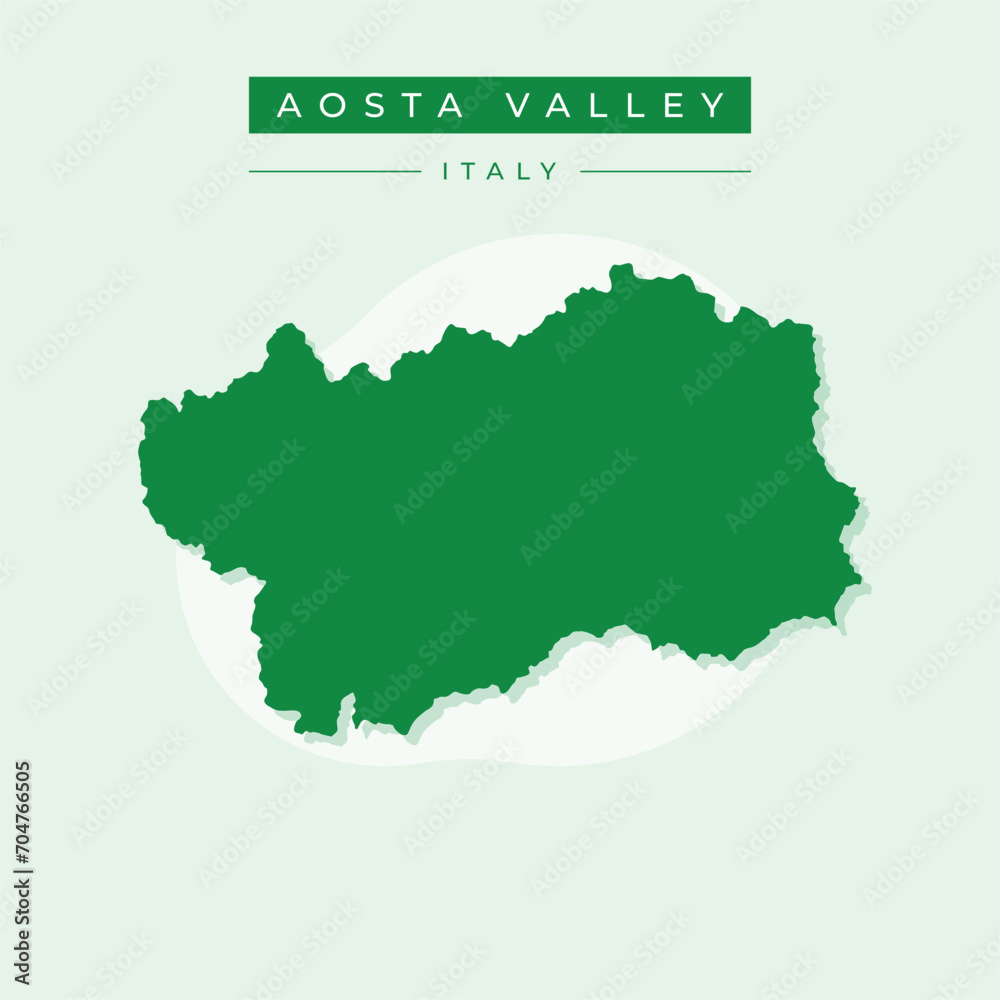 Vector illustration vector of Aosta Valley map Italy