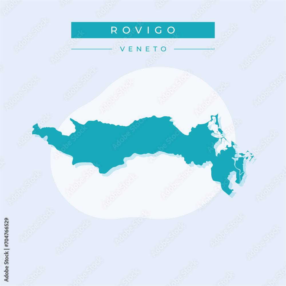 Vector illustration vector of Rovigo map Italy