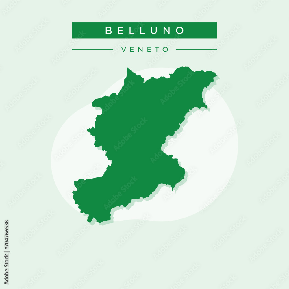 Vector illustration vector of Belluno map Italy