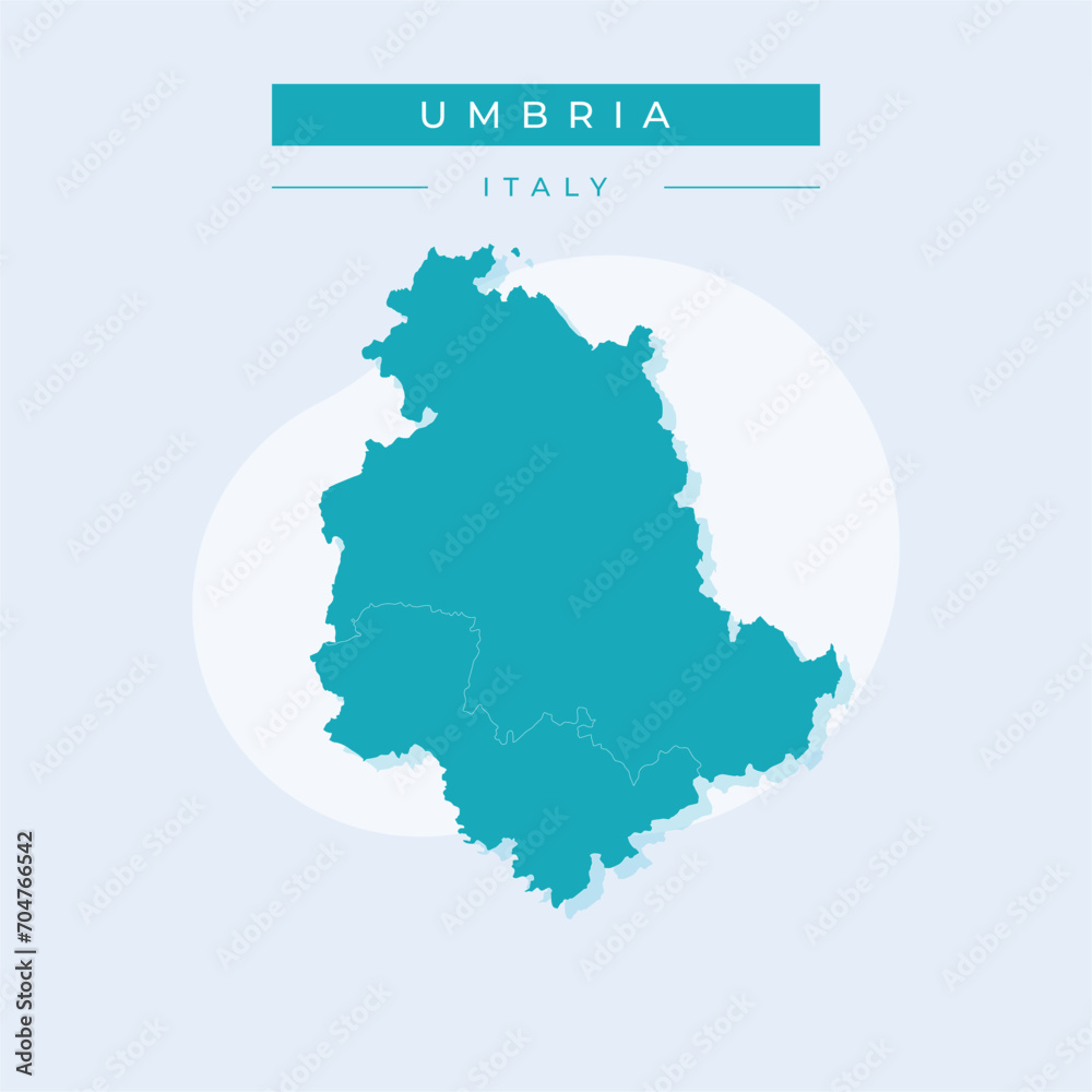 Vector illustration vector of Umbria map Italy