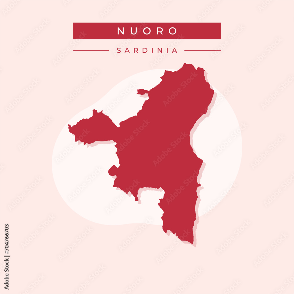 Vector illustration vector of Nuoro map Italy Vector illustration vector of Nuoro map Italy
