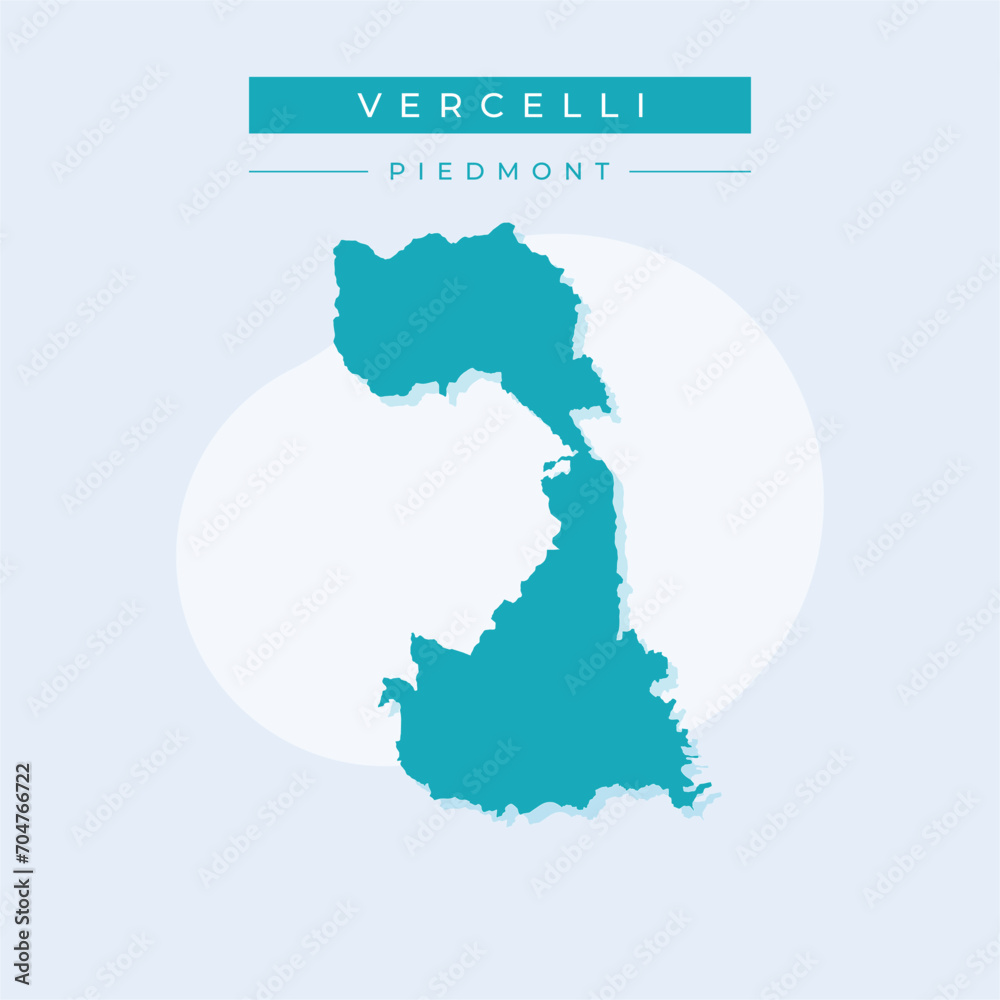Vector illustration vector of Vercelli map Italy