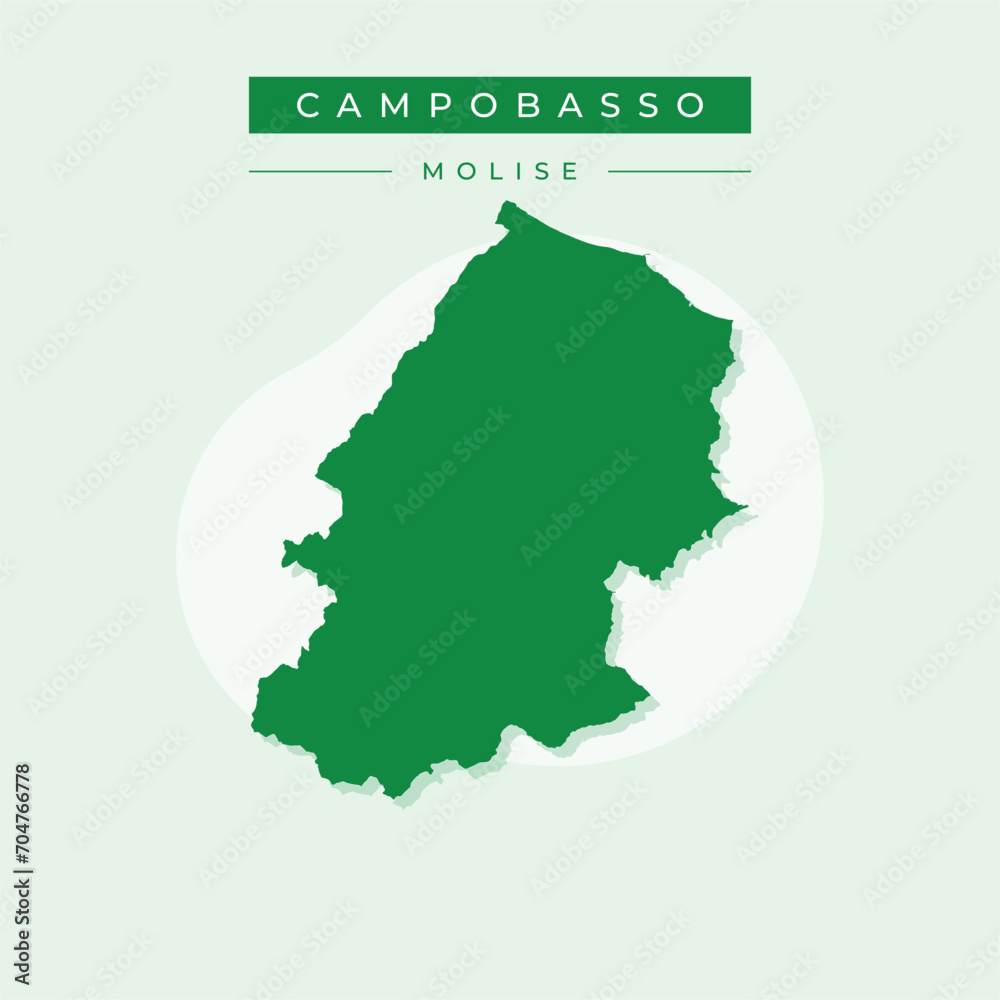 Vector illustration vector of Campobasso map Italy
