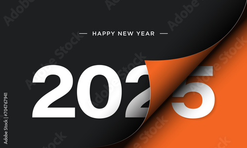 2025 Happy New Year Background Design.