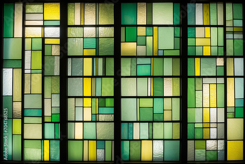 Colorful Abstract Stained Glass Geometric Patterns