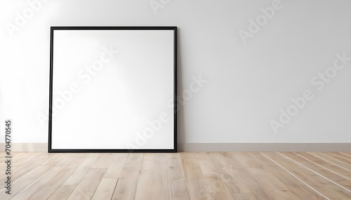 frame-mockup-poster-on-the-wooden-floor-in-the-corner-of-the-living-room-leaning-on-the-white-wall