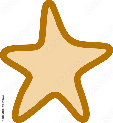 Abstract star shape vector illustration. Star silhouette decorative design elements