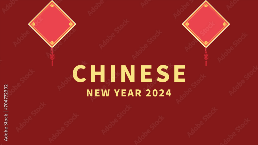 Happy Chinese New Year 2024 background, year of the dragon Chinese style background  , Flat Modern design , illustration Vector EPS 10 