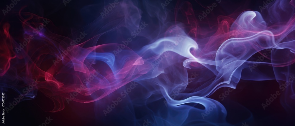 Abstract smoke on a dark background. Generative ai
