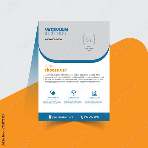 modern corporative flyer template design