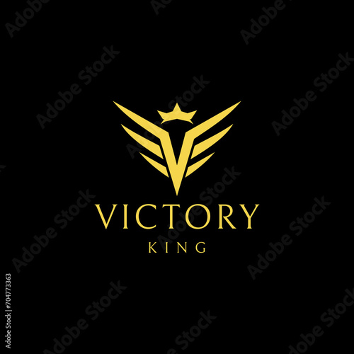 Crown Letter V Wing, Vector Minimalist, Modern Logo Design Editable