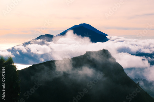 clouds over mountain