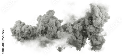 Pollution gas clouds isolated on transparent backgrounds 3d rendering png