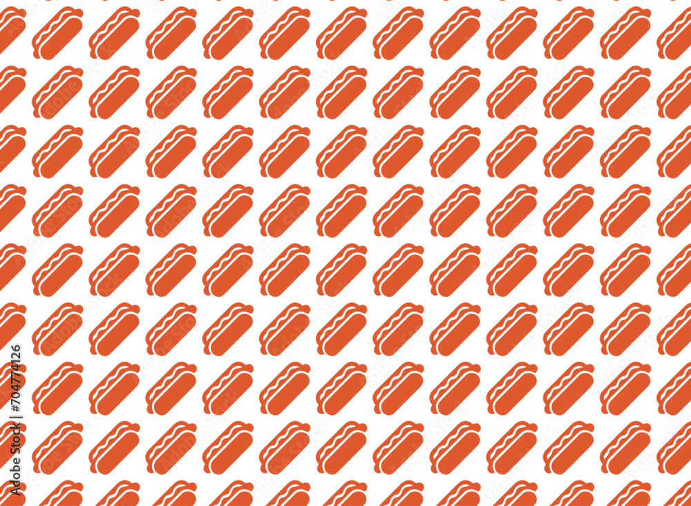 hot dog pattern illustration for backgrounds and textures
