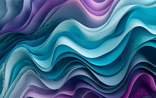 Abstract Waves with Layered Surfaces and Multidimensional Shading photo