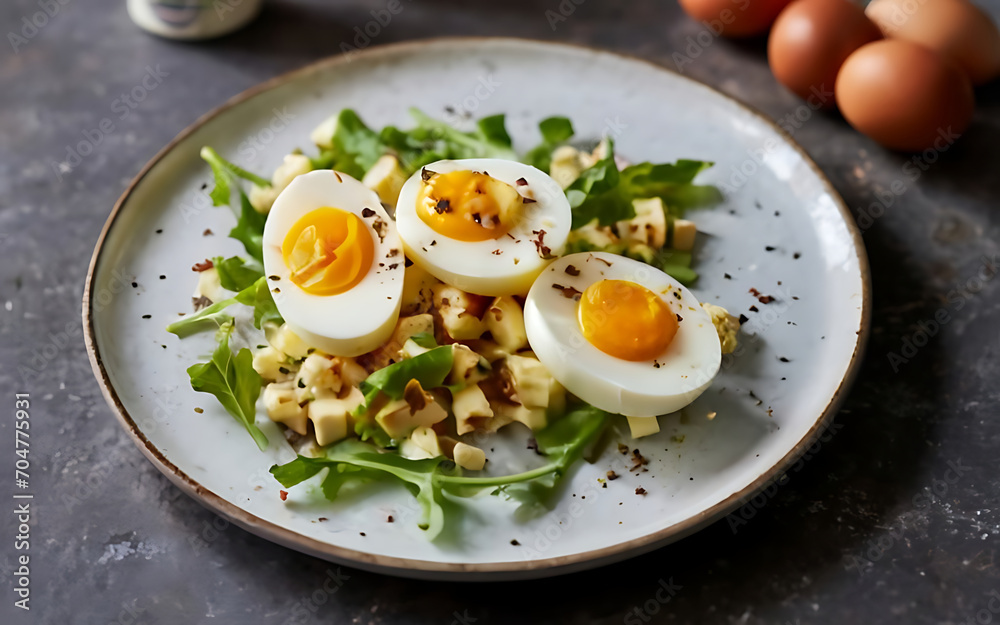 Capture the essence of Egg Salad in a mouthwatering food photography shot Capture the essence of Egg Salad in a mouthwatering food photography shot