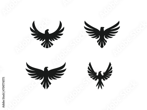 set of eagle logo vector icon illustration, logo template