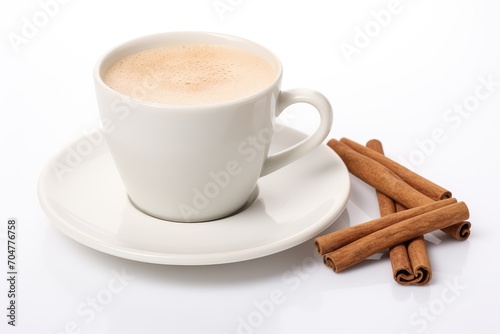 Indian Masala chai tea. Traditional Indian hot drink with milk and anise and cinnamon