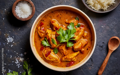 Capture the essence of Chicken Curry in a mouthwatering food photography shot